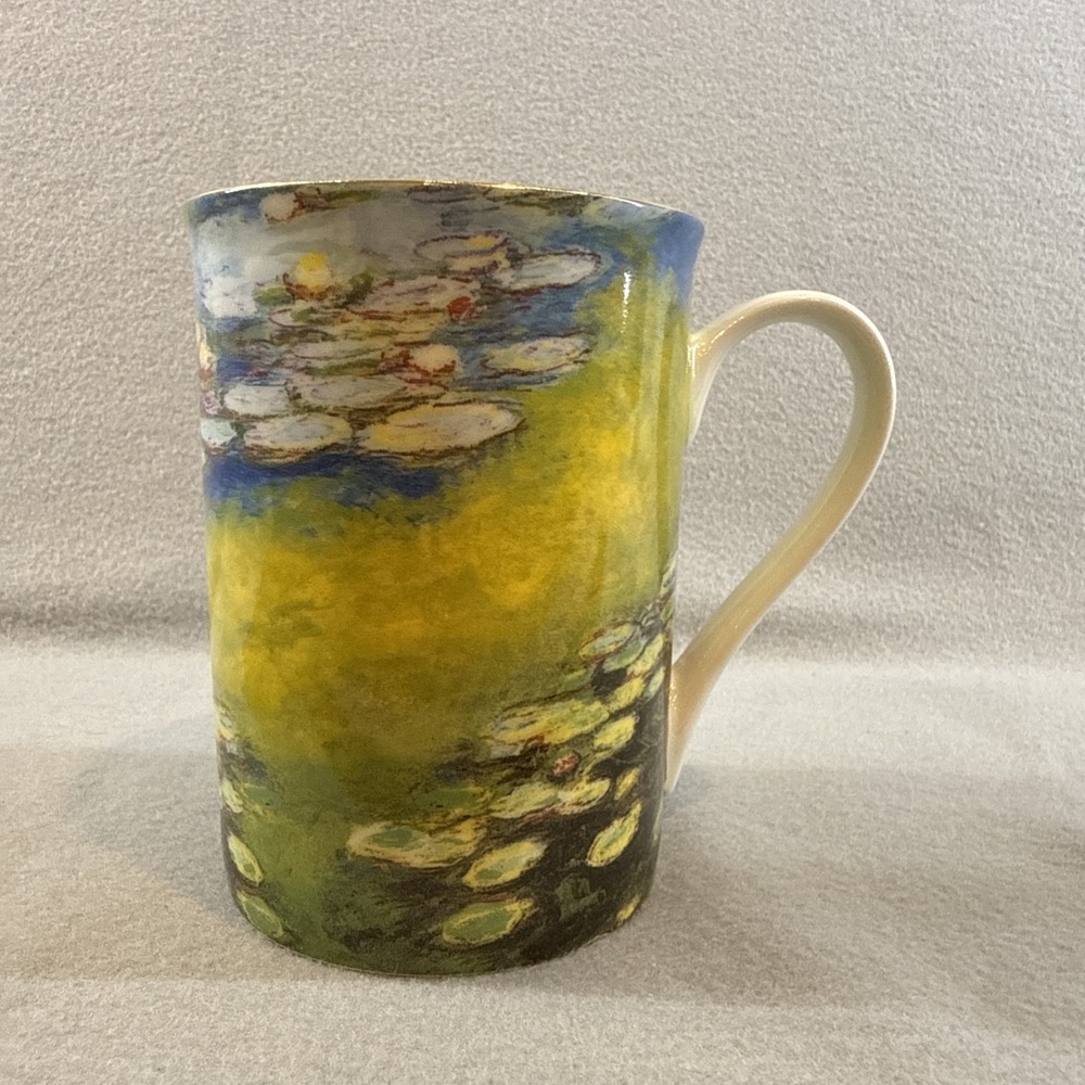Stechcol Gracie Bone China Claude Monet Water Lilies Coffee Mug Tea Cup